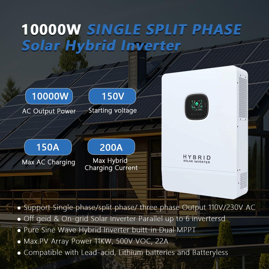 Y&H 10 kW Hybrid-Solarwechselr – Split Phase Inverter 10Kw 110V 220V Bewertung und Preis