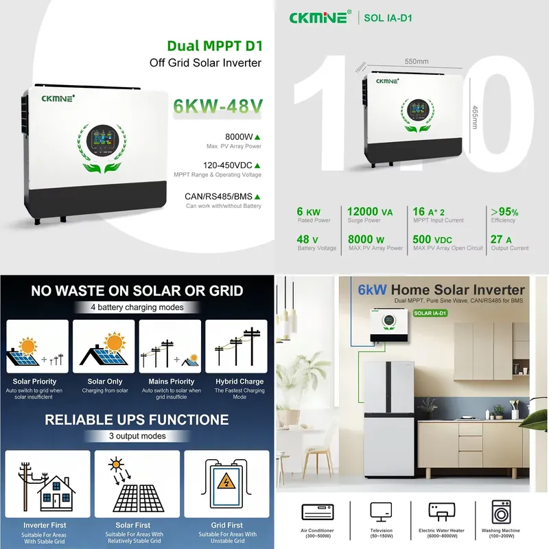 Heißer Verkauf Großhandel Dual – Off Grid Solar Inverter 48V 6000W Bewertung und Preis