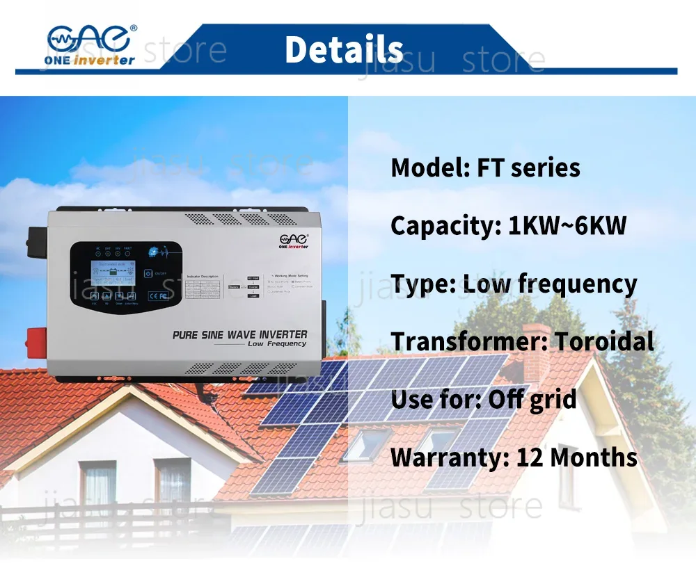6kW Solar-USV-Wechselrichter 6 – Off Grid Solar Inverter 48V 6000W Bewertung und Preis