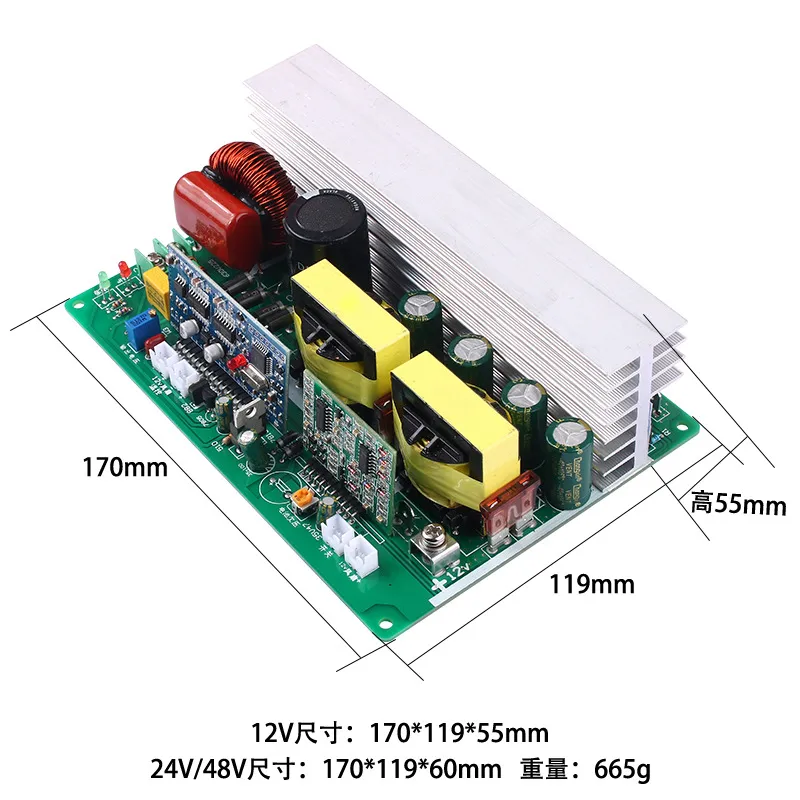 für DC 12V 24V 48V zu AC 220V  – Pure Sine Wave Inverter Board 24V 48V Bewertung und Preis